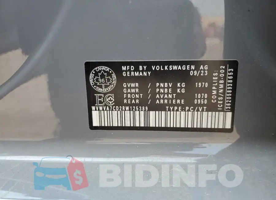 WVWVA7CD2RW125389 Photo# 12