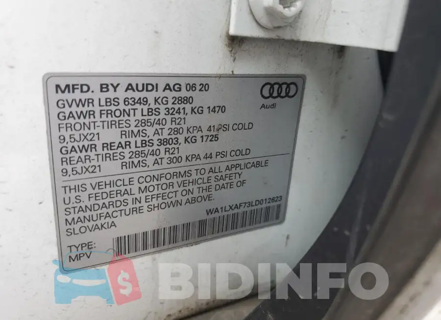 WA1LXAF73LD012623 Photo# 13