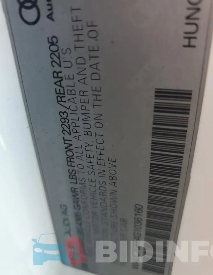 WAUC7GFF4G1036160 Photo# 12