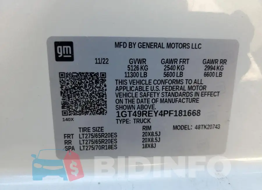 1GT49REY4PF181668 Photo# 13