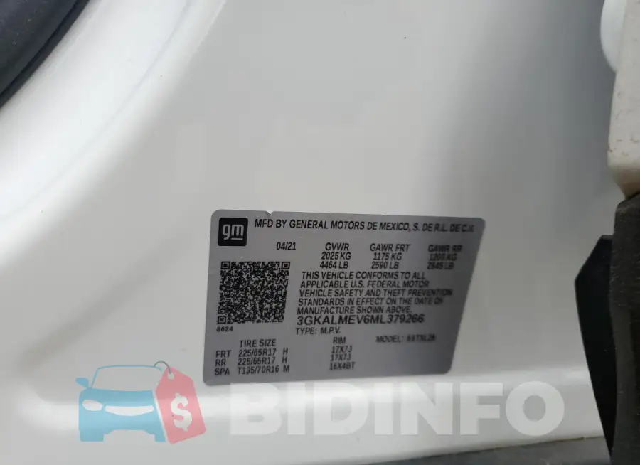 3GKALMEV6ML379266 Photo# 13