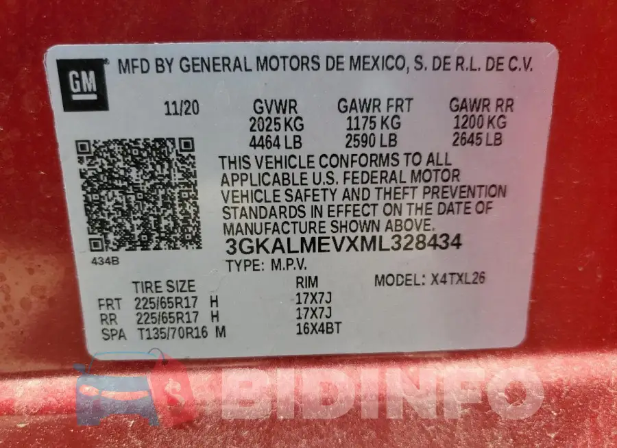 3GKALMEVXML328434 Photo# 13