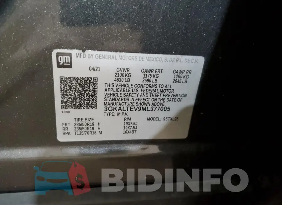 3GKALTEV9ML377005 Photo# 13