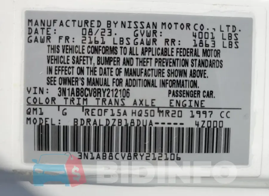 3N1AB8CV8RY212106 Photo# 12