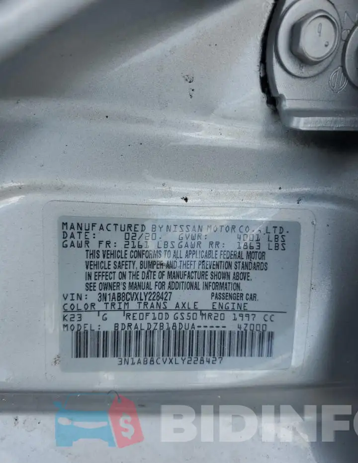 3N1AB8CVXLY228427 Photo# 12