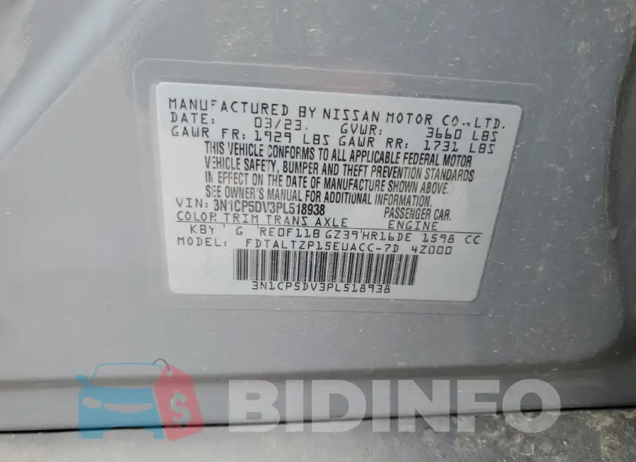 3N1CP5DV3PL518938 Photo# 13