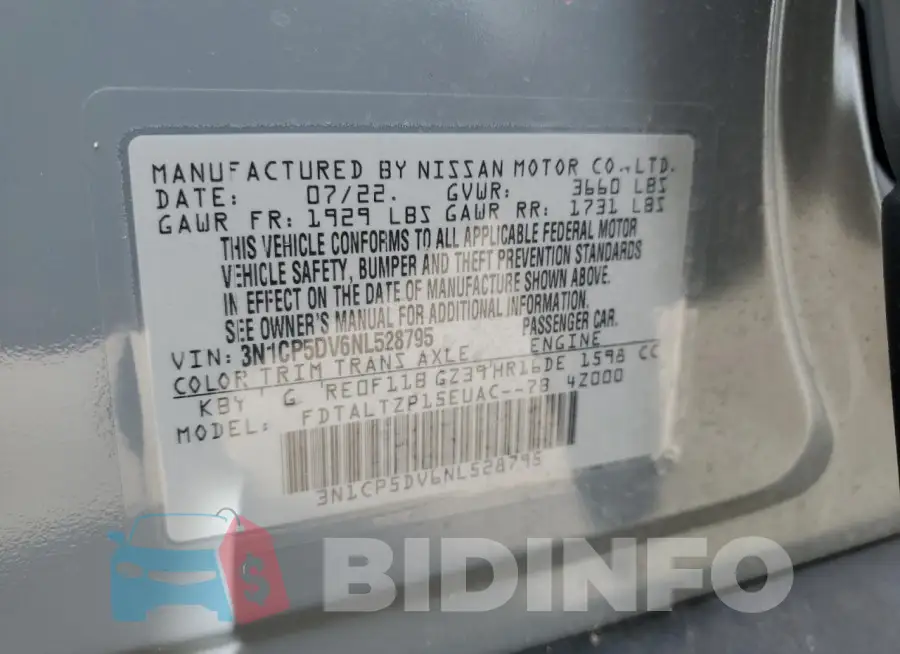 3N1CP5DV6NL528795 Photo# 12
