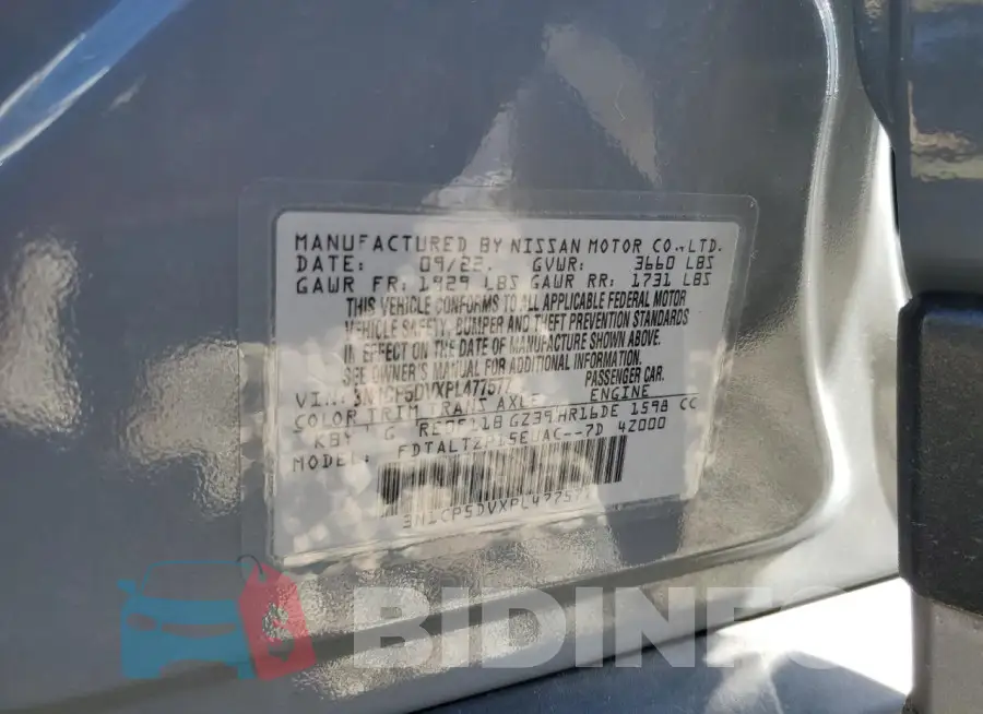 3N1CP5DVXPL477577 Photo# 13