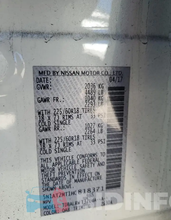 5N1AT2MT1HC818371 Photo# 14