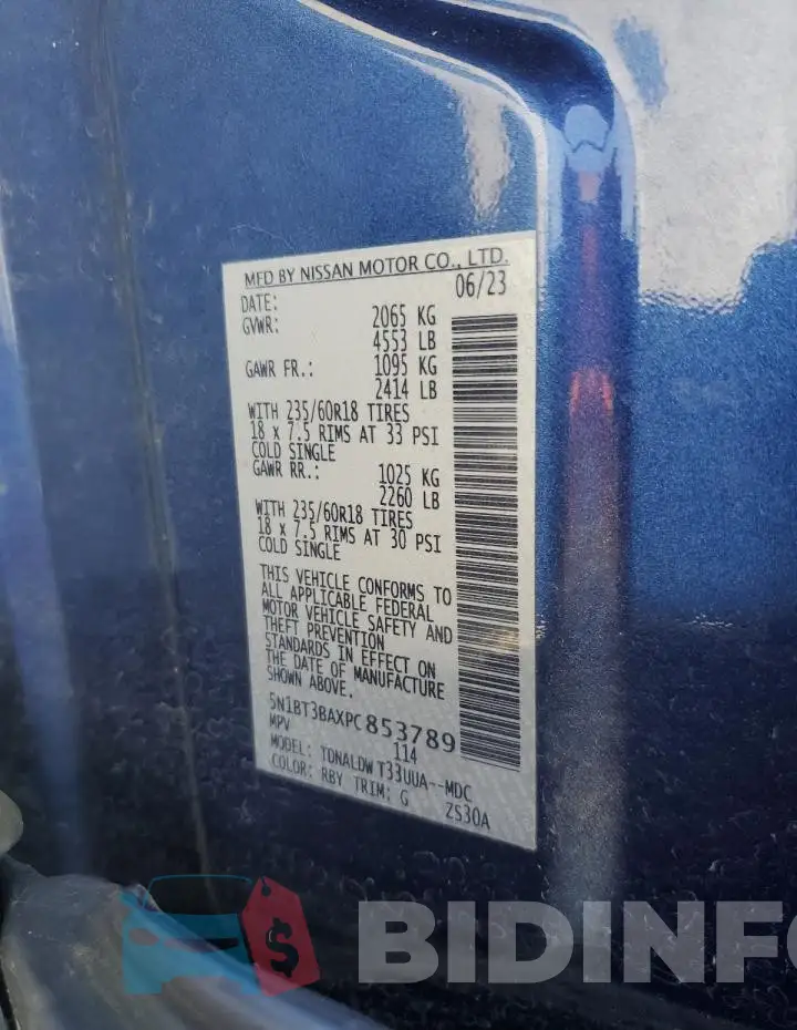 5N1BT3BAXPC853789 Photo# 14