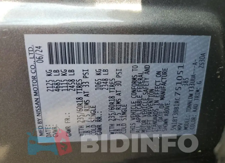 5N1BT3BB1RC751051 Photo# 14