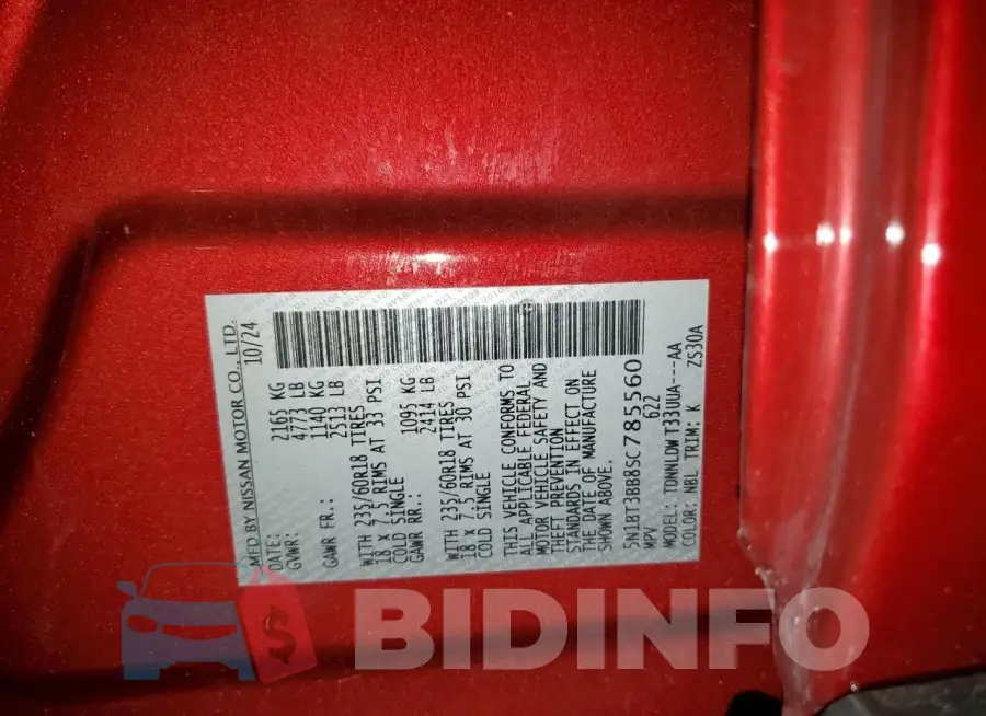 5N1BT3BB8SC785560 Photo# 13