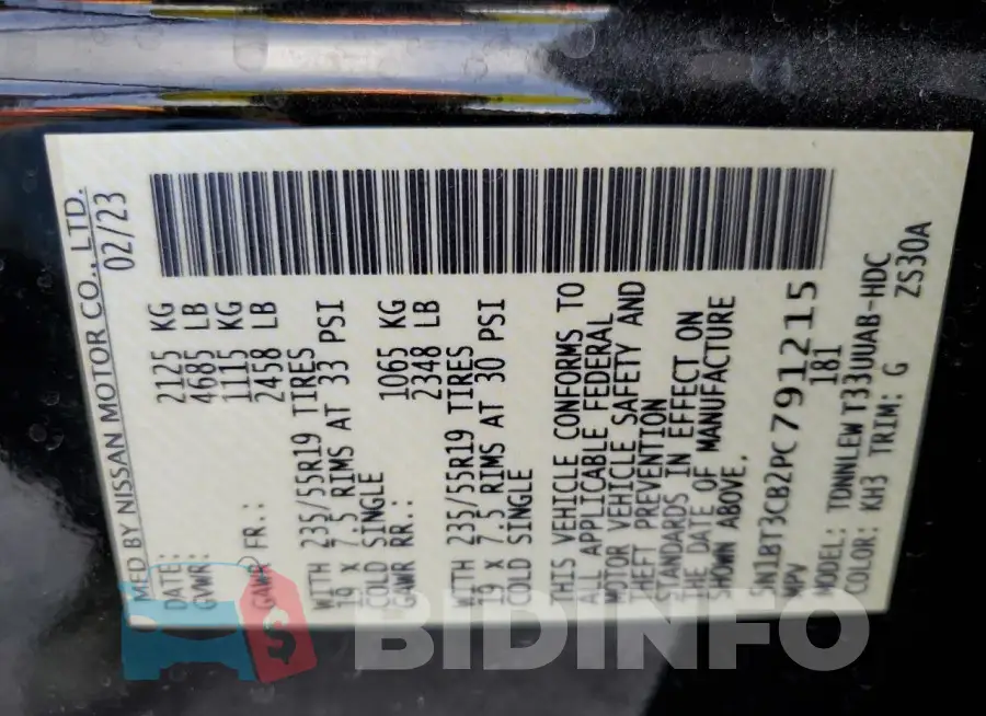 5N1BT3CB2PC791215 Photo# 13