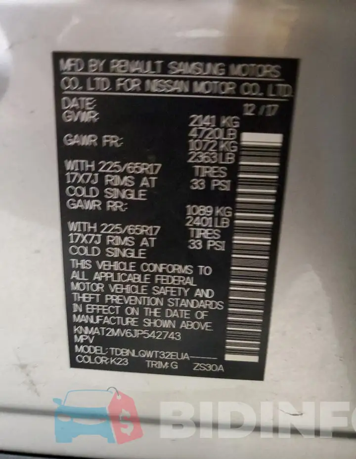 KNMAT2MV6JP542743 Photo# 13