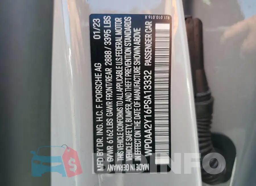 WP0AA2Y16PSA13332 Photo# 12