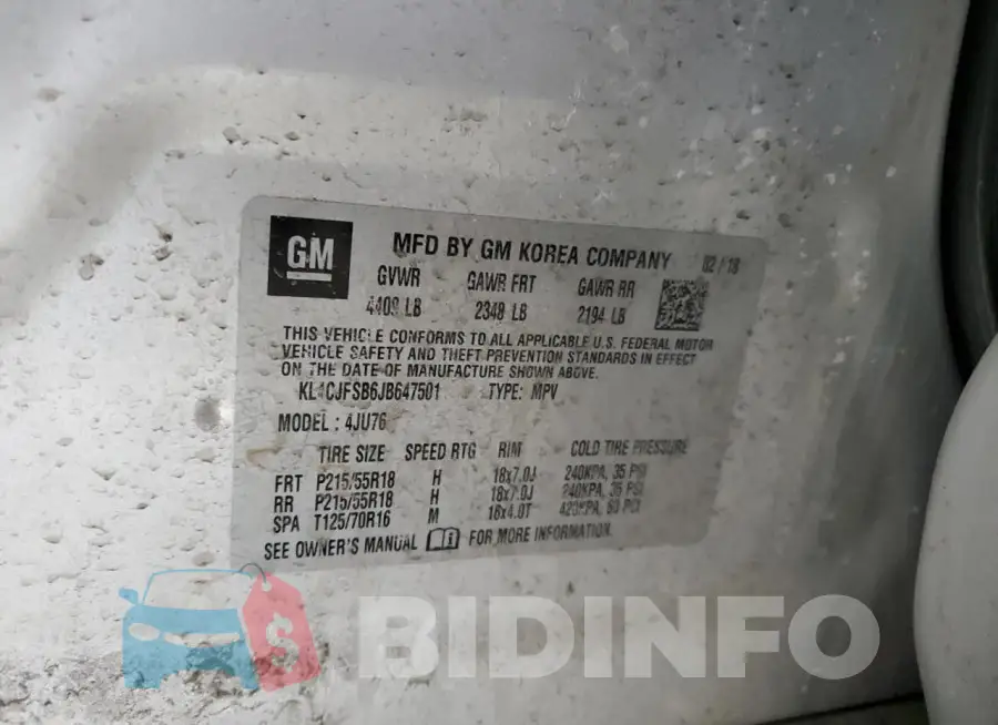 KL4CJFSB6JB647501 Photo# 13