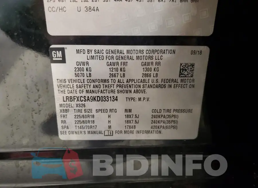 LRBFXCSA9KD033134 Photo# 12