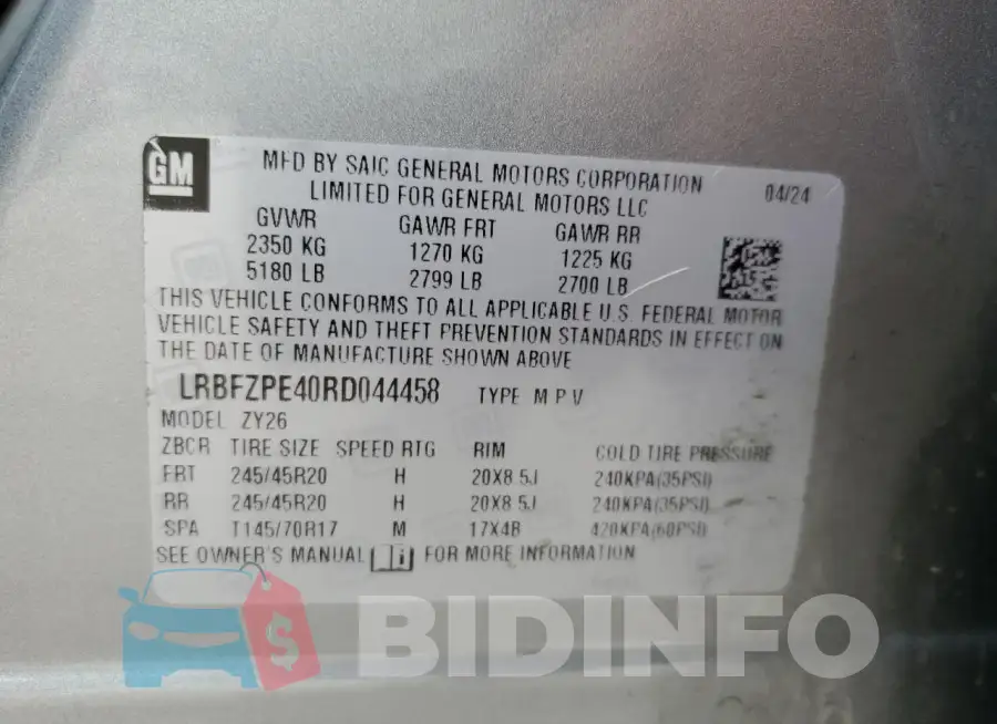 LRBFZPE40RD044458 Photo# 13