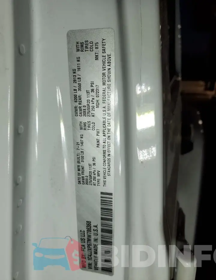 1C4JJXP67MW786368 Photo# 14