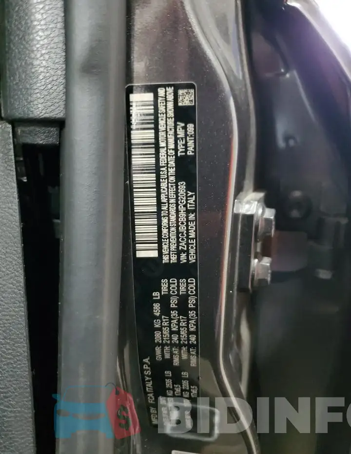 ZACCJBCB9HPG20693 Photo# 13