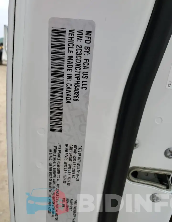 2C3CDXCT0PH640266 Photo# 12