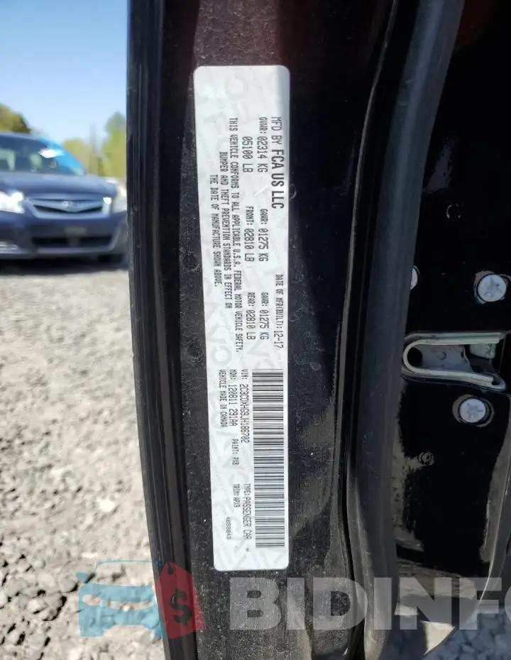 2C3CDXHG9JH186702 Photo# 12