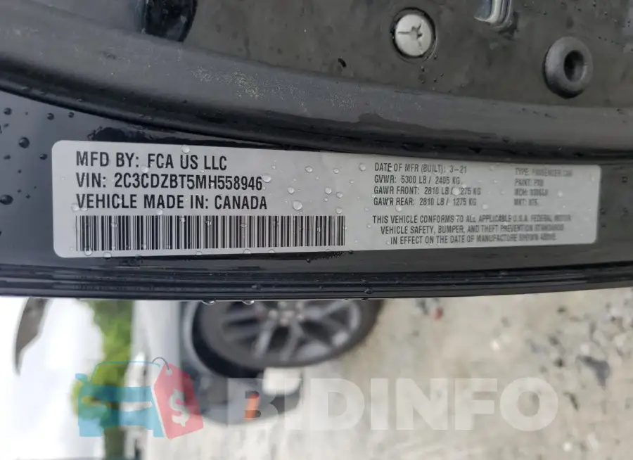 2C3CDZBT5MH558946 Photo# 12