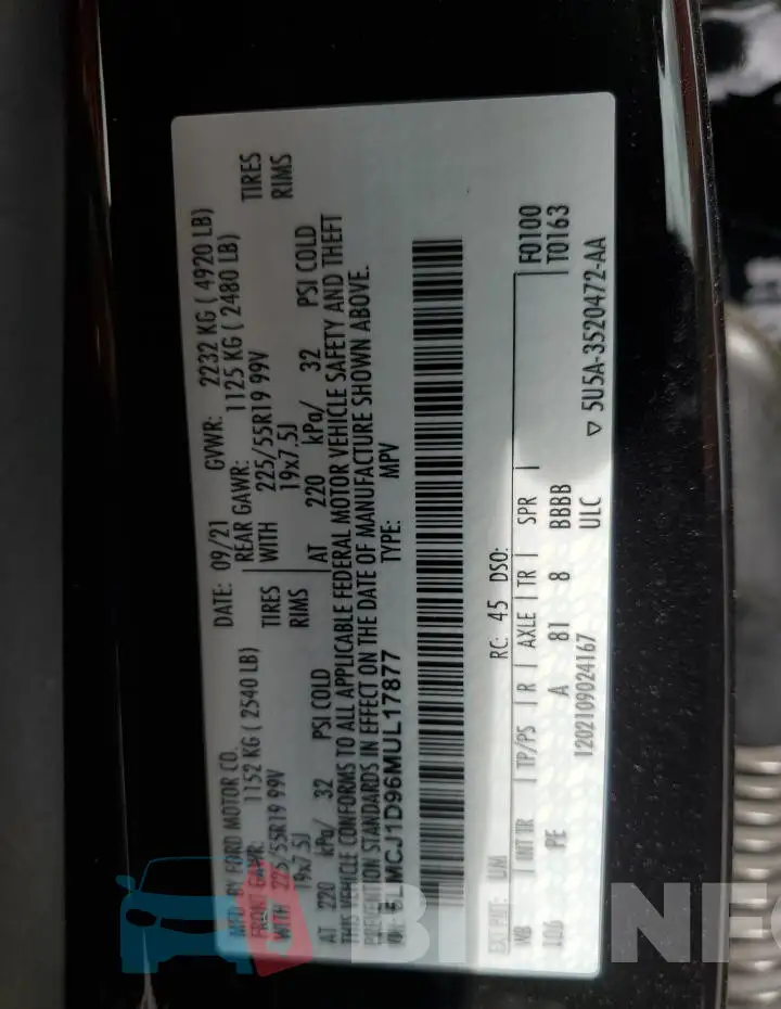 5LMCJ1D96MUL17877 Photo# 13
