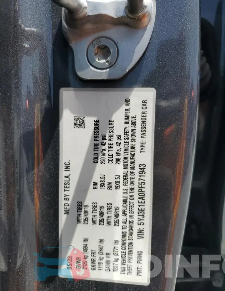 5YJ3E1EA0PF571943 Photo# 13