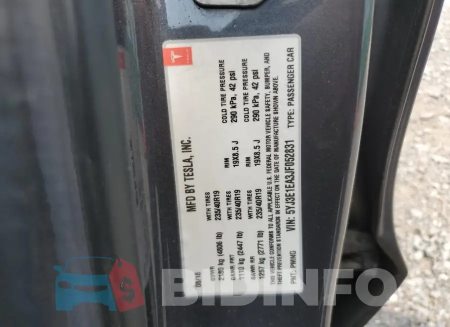 5YJ3E1EA3JF052831 Photo# 13