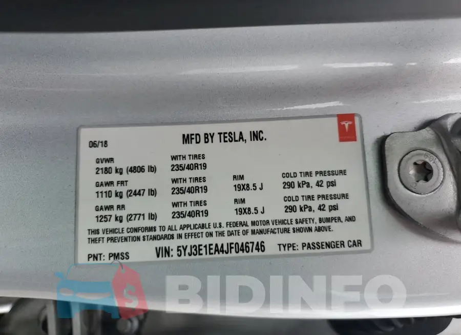 5YJ3E1EA4JF046746 Photo# 13