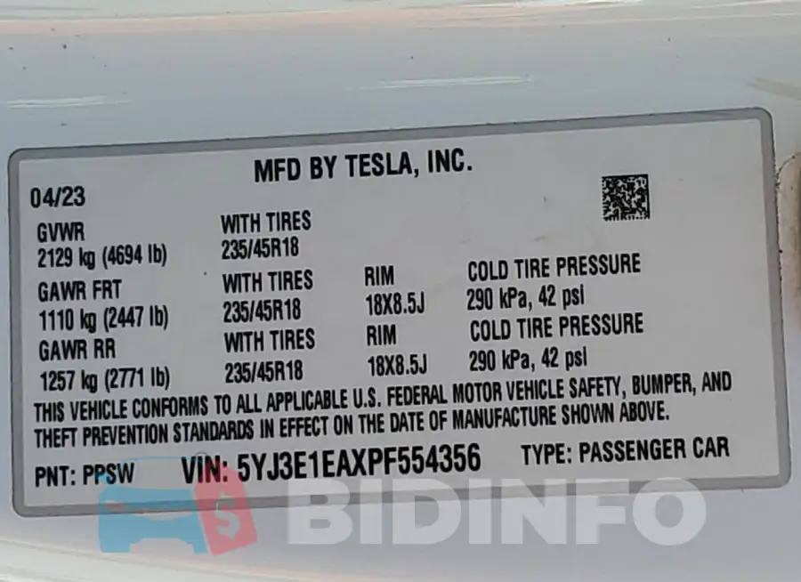 5YJ3E1EAXPF554356 Photo# 13