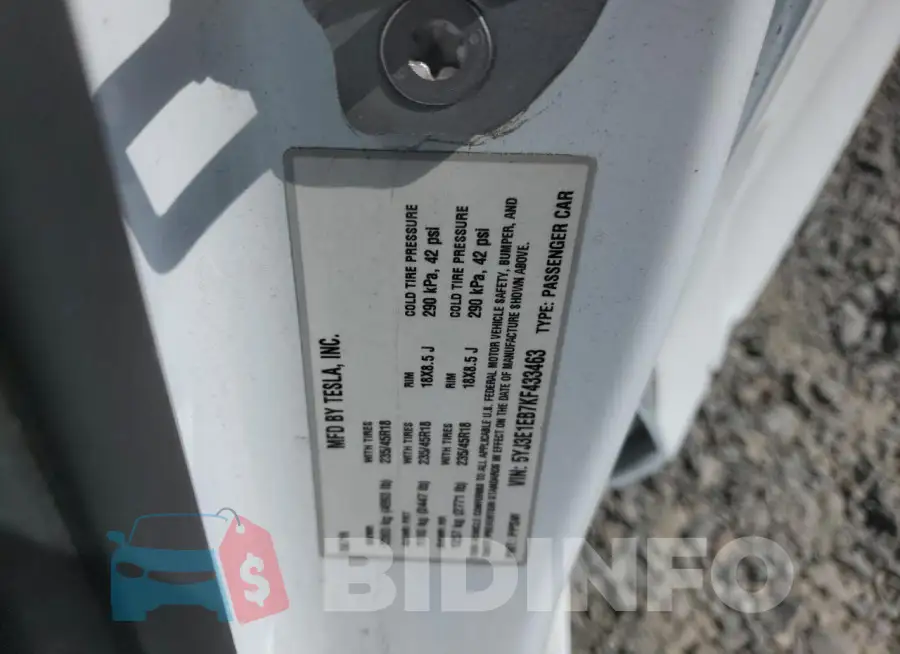 5YJ3E1EB7KF433463 Photo# 12
