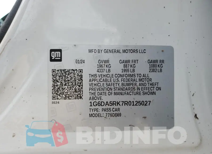 1G6DA5RK7R0125027 Photo# 12