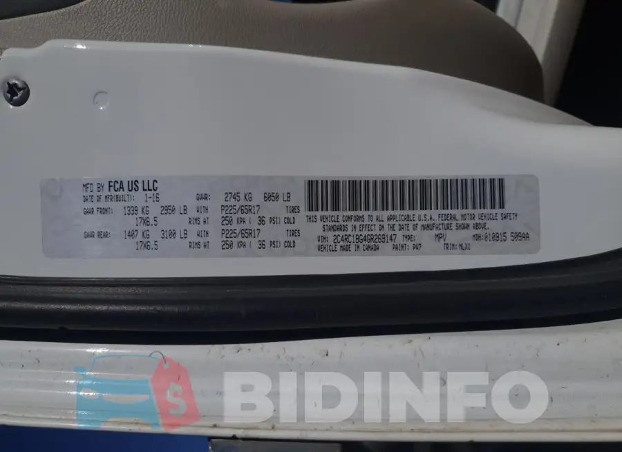 2C4RC1BG4GR269147 Photo# 14