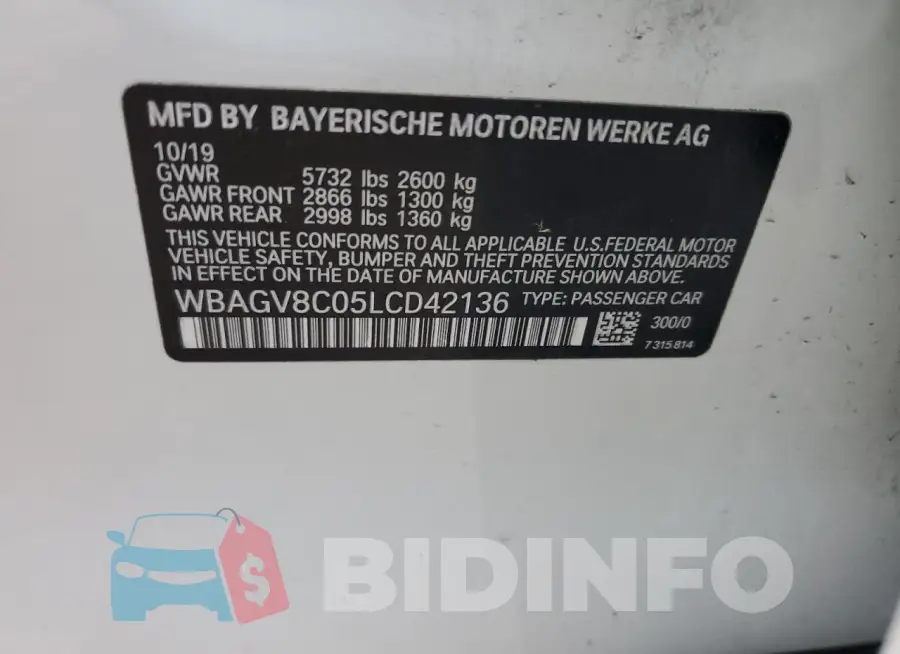WBAGV8C05LCD42136 Photo# 13