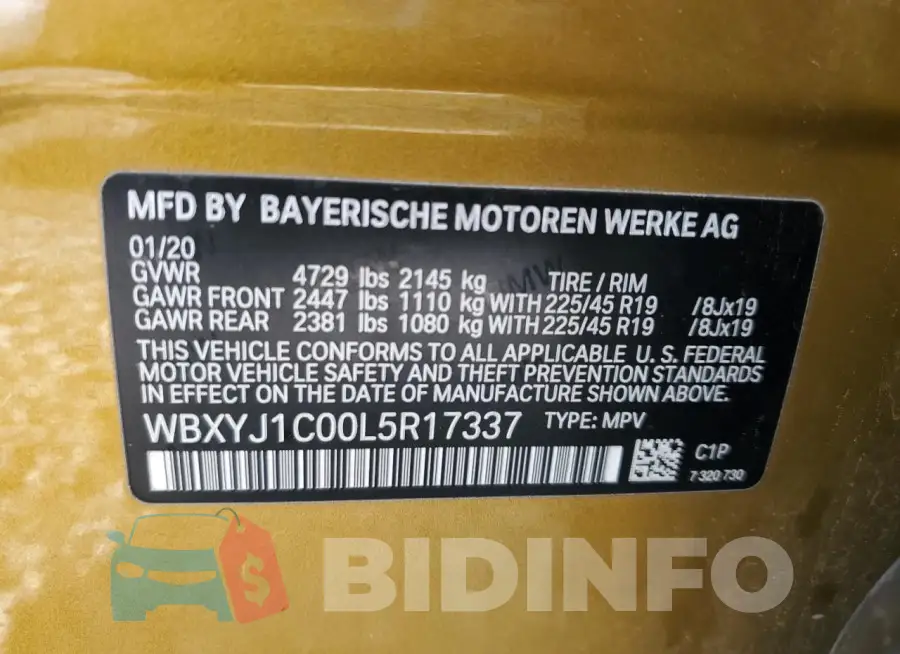WBXYJ1C00L5R17337 Photo# 12