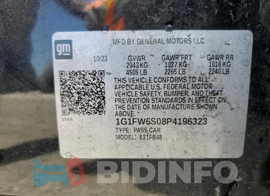 1G1FW6S08P4196323 Photo# 12