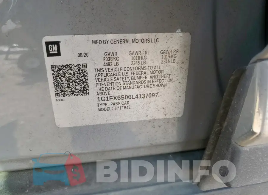 1G1FX6S06L4137097 Photo# 13