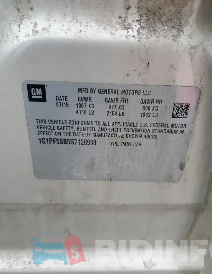 1G1PF5SB5G7128933 Photo# 13