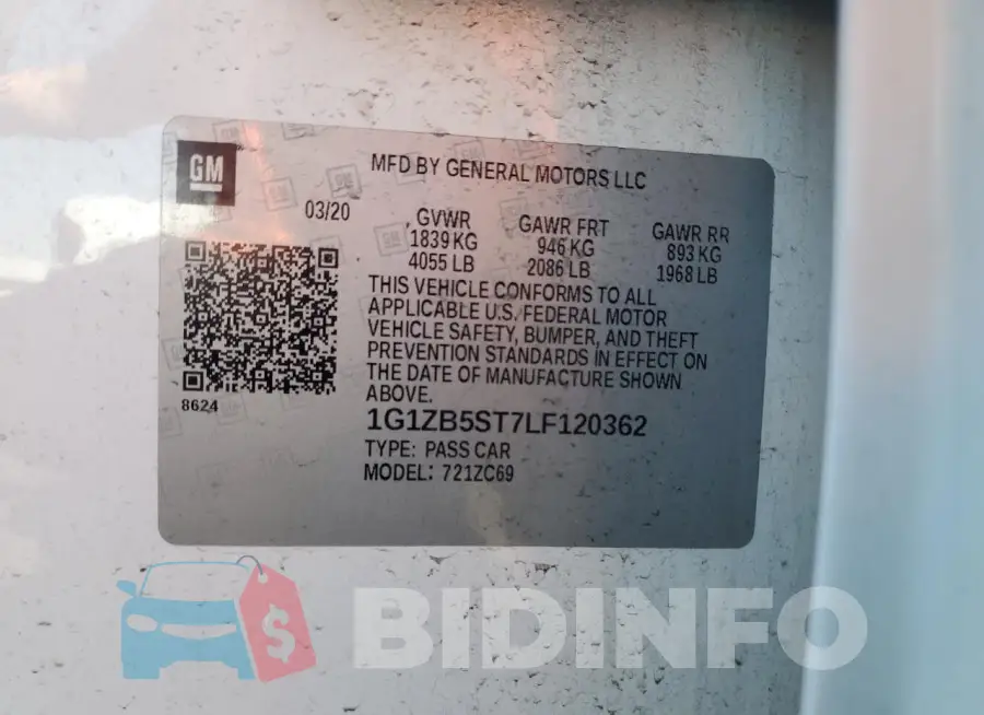 1G1ZB5ST7LF120362 Photo# 12