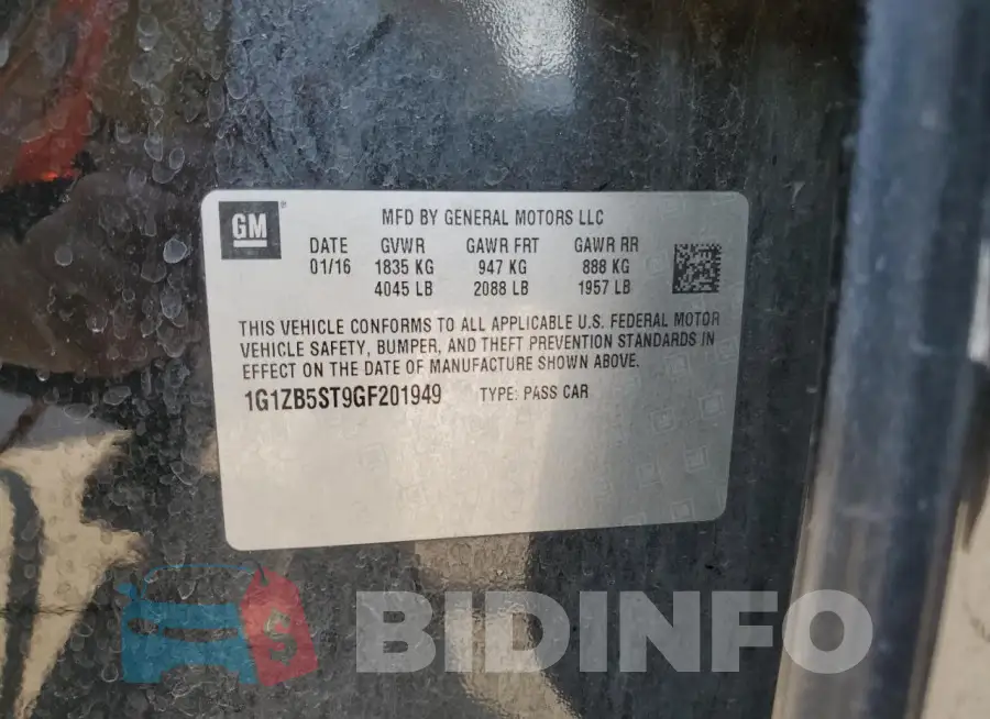 1G1ZB5ST9GF201949 Photo# 12