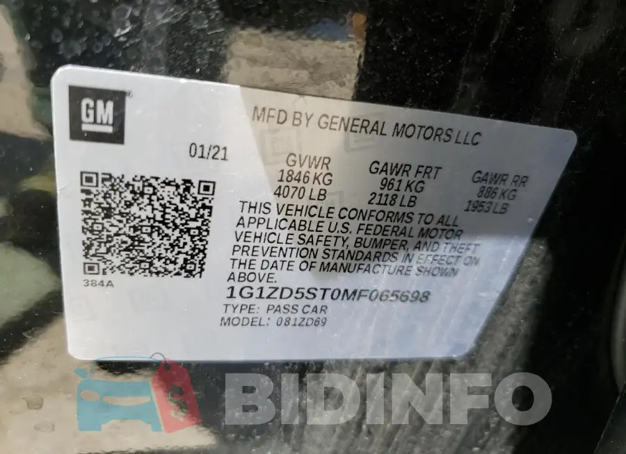 1G1ZD5ST0MF065698 Photo# 12
