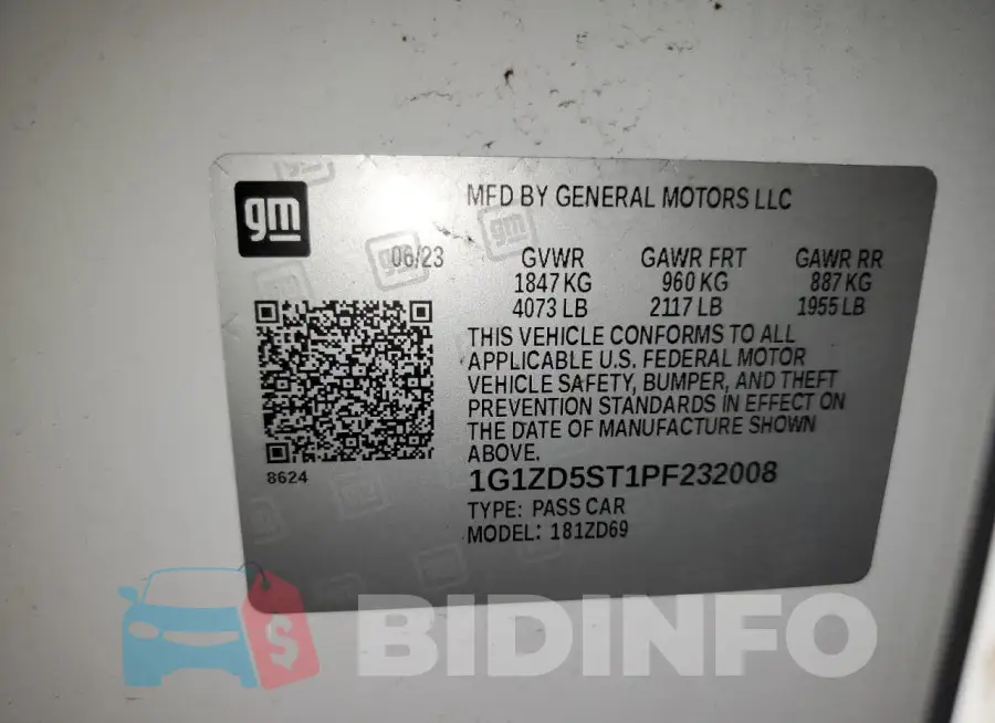 1G1ZD5ST1PF232008 Photo# 13