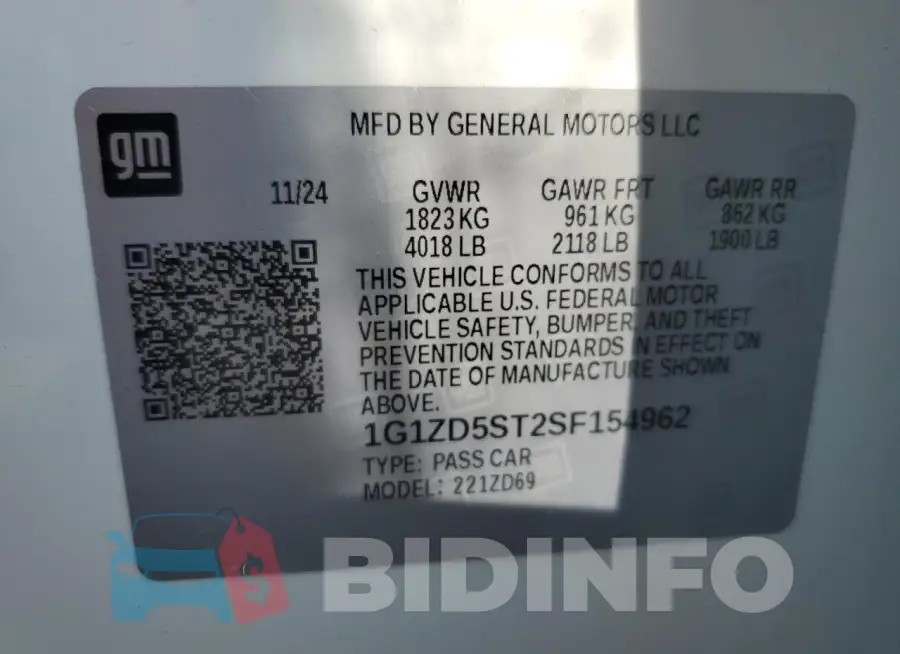 1G1ZD5ST2SF154962 Photo# 12