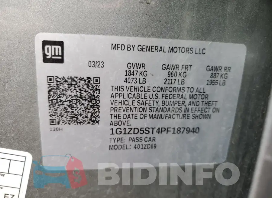 1G1ZD5ST4PF187940 Photo# 13