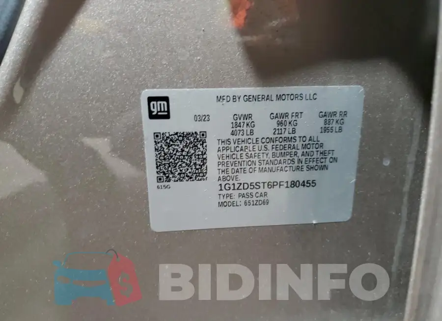 1G1ZD5ST6PF180455 Photo# 12
