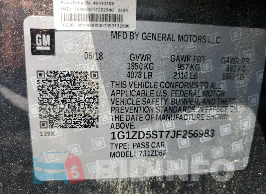 1G1ZD5ST7JF256983 Photo# 12