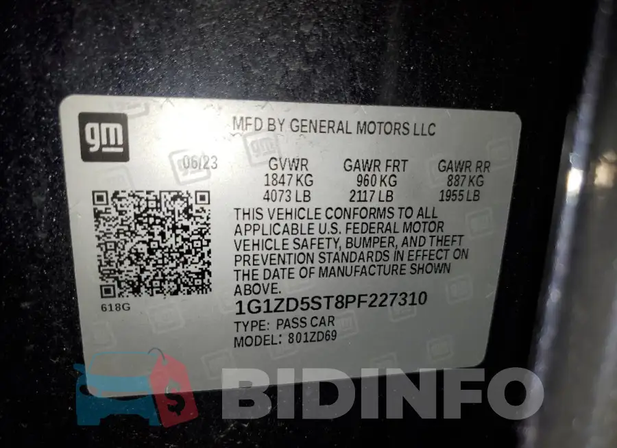 1G1ZD5ST8PF227310 Photo# 13
