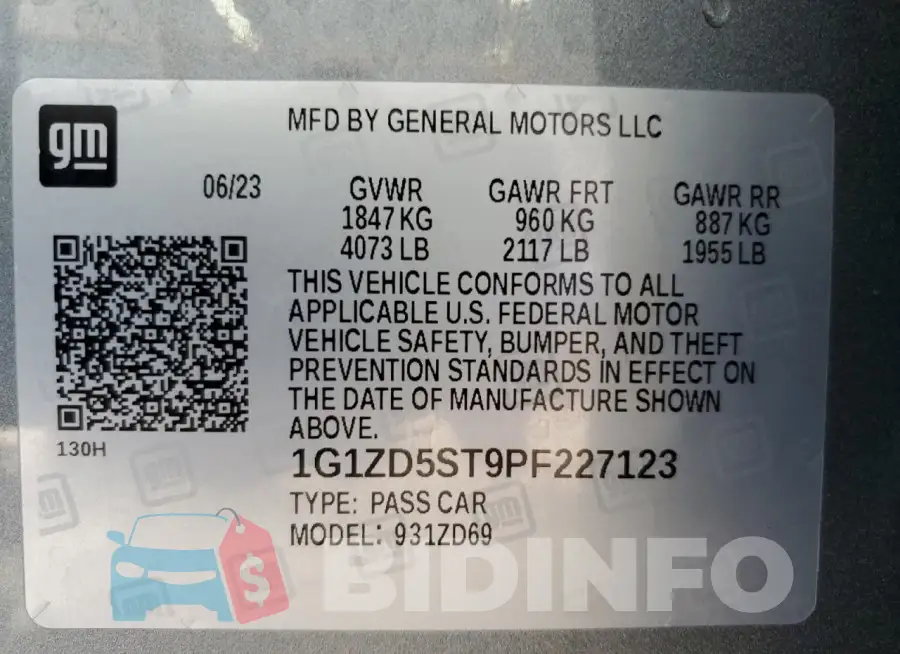 1G1ZD5ST9PF227123 Photo# 13